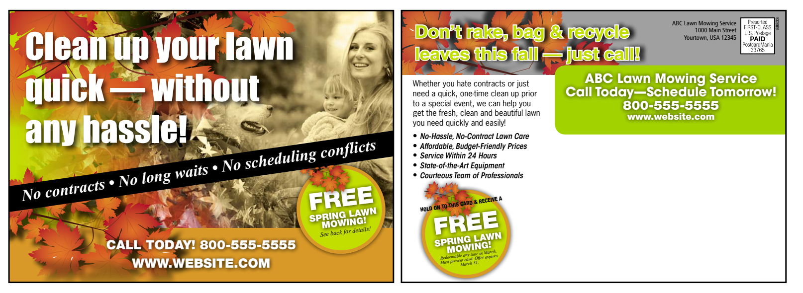 Landscape Marketing Ideas, Landscaping Fall Clean Up Flyers