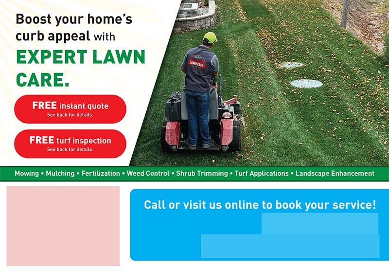 lawn care postcard