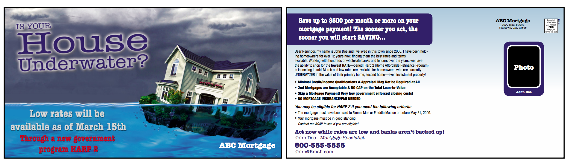 mortgage broker postcard ideas