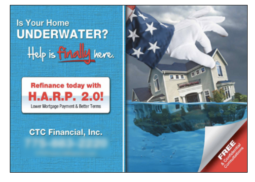 effective design for mortgage broker postcard