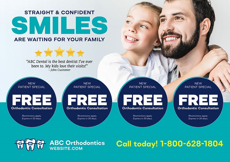 orthodontist marketing postcard