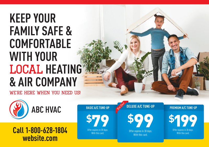 personalized hvac postcard