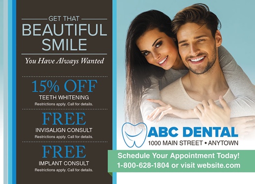 postcard template for cosmetic dentistry