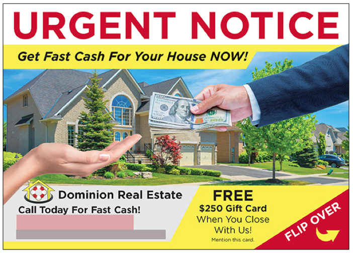 real estate investor postcards