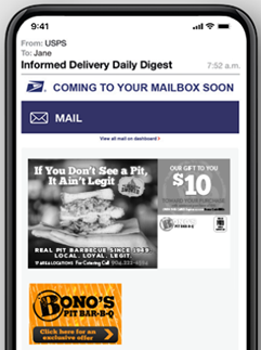 restaurant informed delivery example