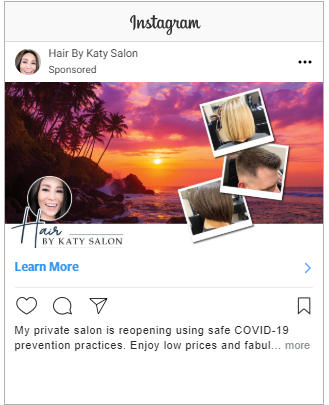 salon instagram ad