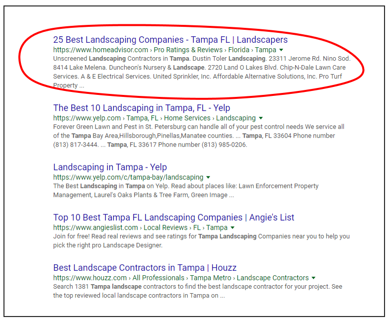 seo best practices for landscaping business