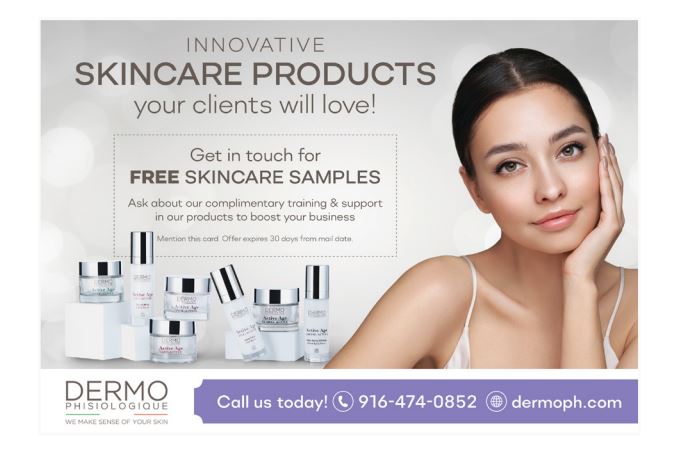 skincare postcard example