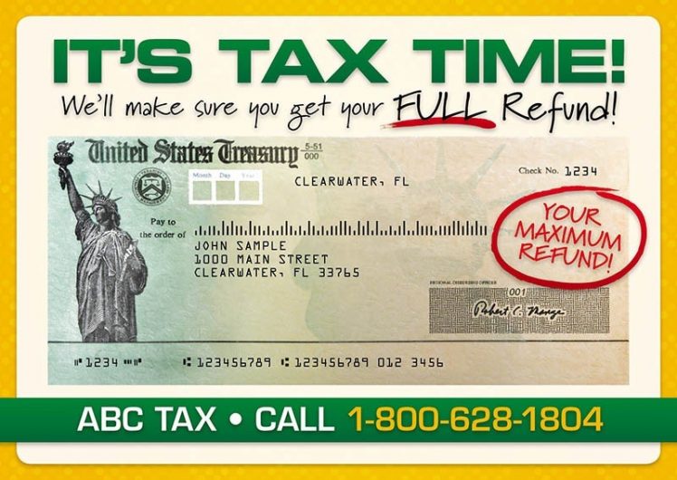 tax practice postcard