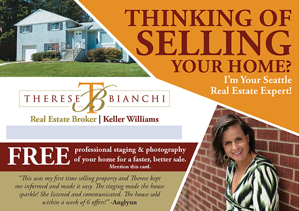 thinking of selling your house postcards