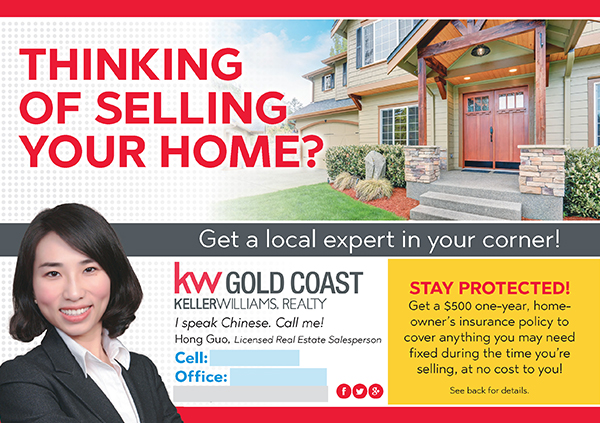thinking of selling your house real estate postcards
