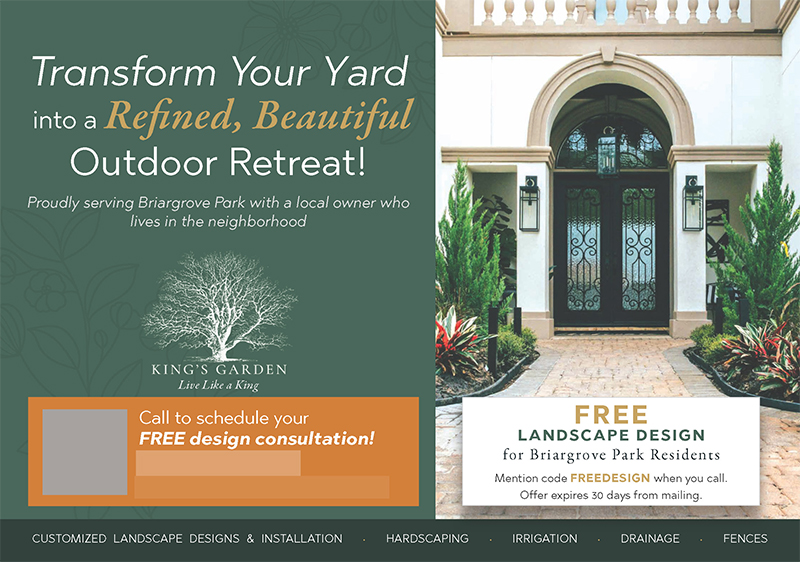 Successful Landscaping Postcard Campaign