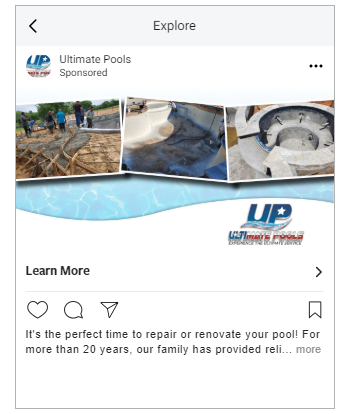 Successful Pool Service Instagram Ad