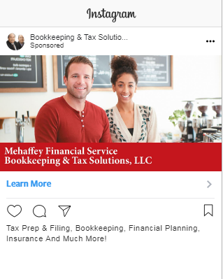 Successful Accounting/Taxes Instagram Ad