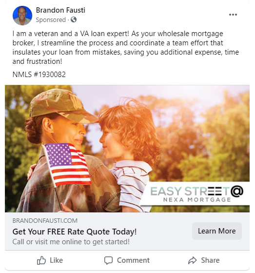 Successful Mortgage Facebook Ad