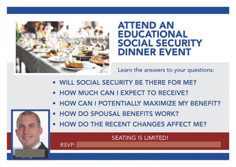 Financial seminar postcard Idea