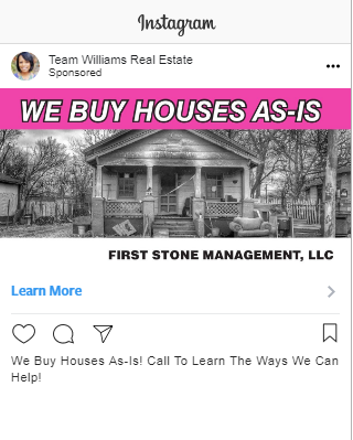 Successful Real Estate Instagram Ad