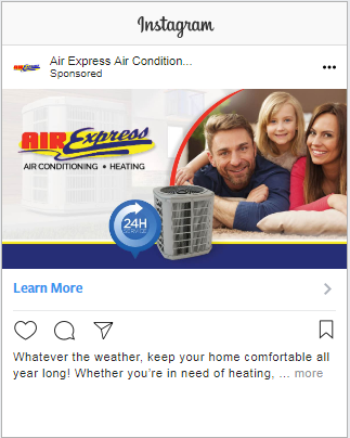 Successful HVAC Marketing Instagram Ad