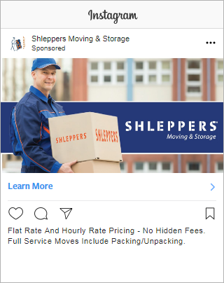 Successful Moving/Storage Instagram Ad