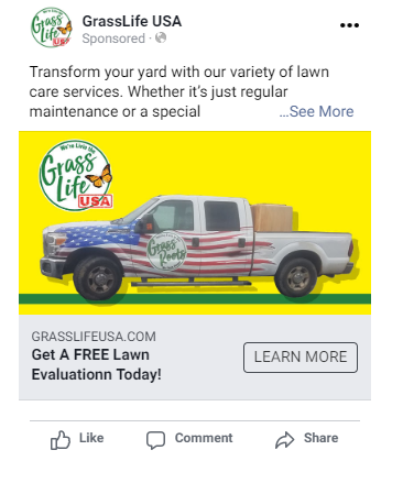 Successful Landscaping Facebook Ad