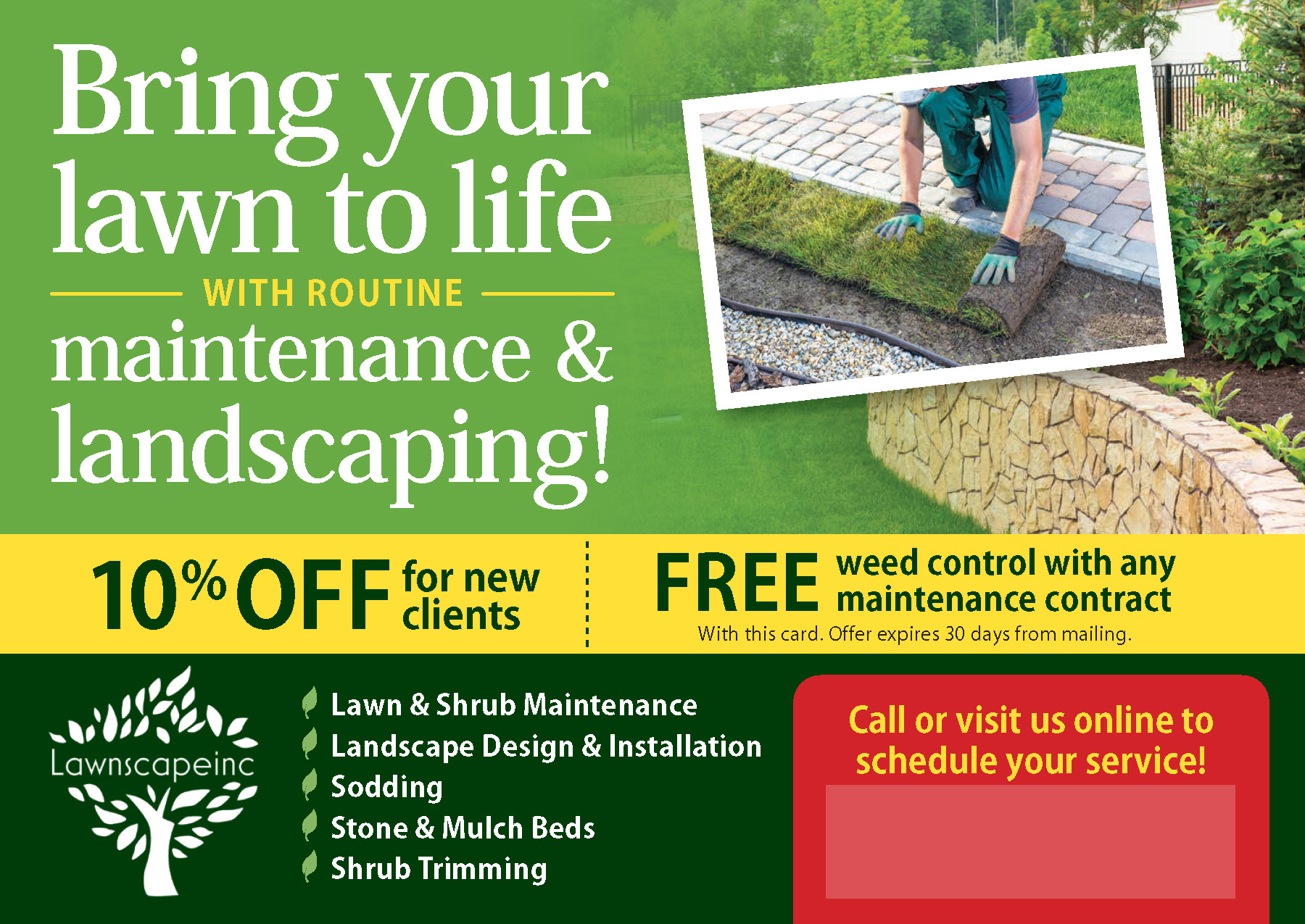 Successful Landscaping Postcard Campaign