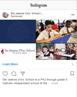 Successful Education Instagram Ad