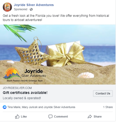 Successful Travel Facebook Ad