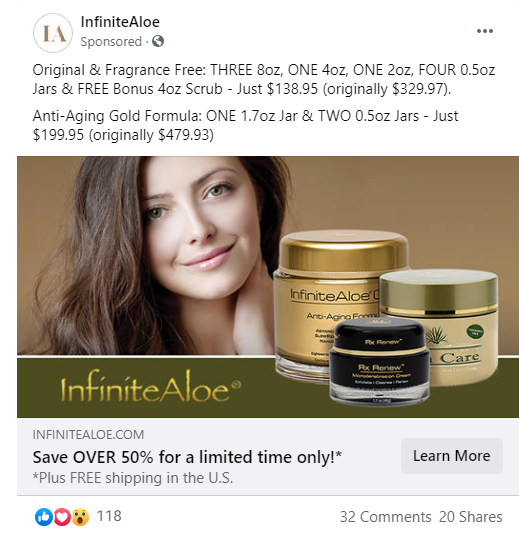 Successful Beauty Services Facebook Ad