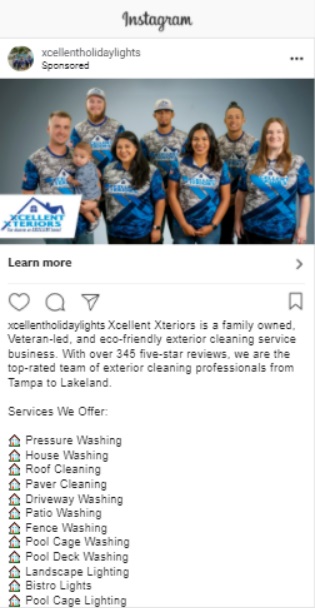 Successful Cleaning Services Instagram Ad
