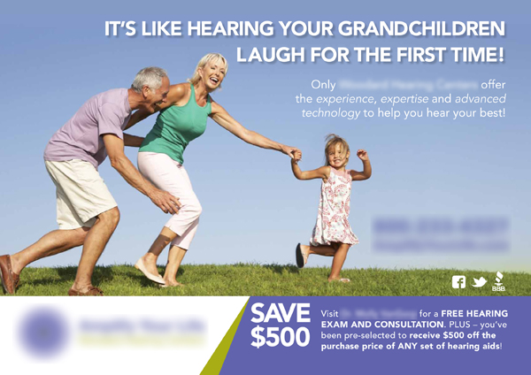 Successful Hearing Aids Postcard Campaign