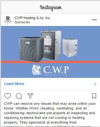 Successful HVAC Marketing Instagram Ad