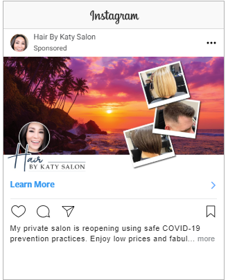 Successful Beauty Services Instagram Ad