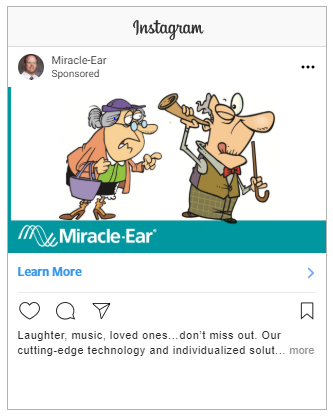 Successful Hearing Aids Instagram Ad