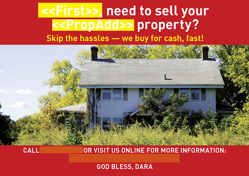 Successful Real Estate Investment Postcard Campaign