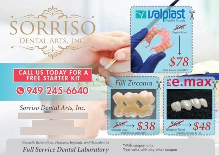 Dental lab postcard idea