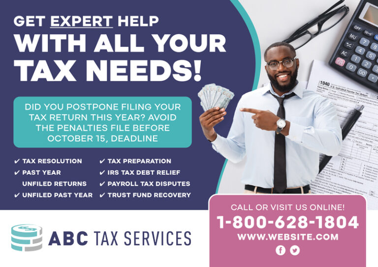 Accounting Marketing Postcard Sample