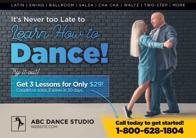 Adult Dance Class Postcard