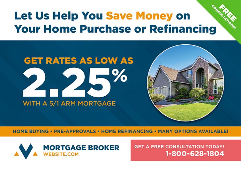Arm Mortgage Marketing Postcard