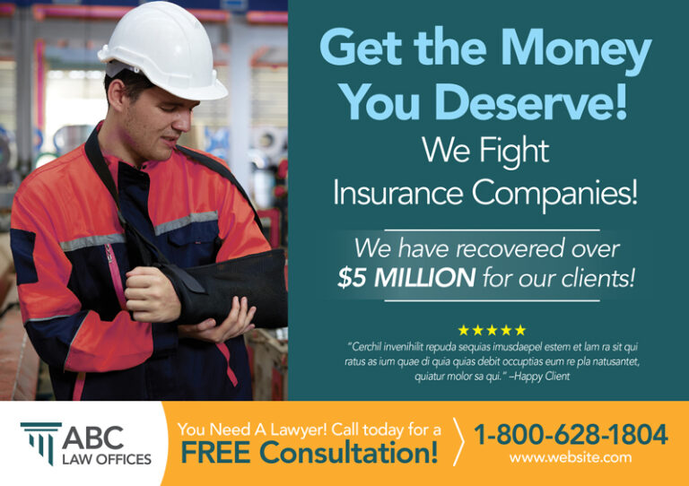 Attorney Personal Injury Marketing Postcard