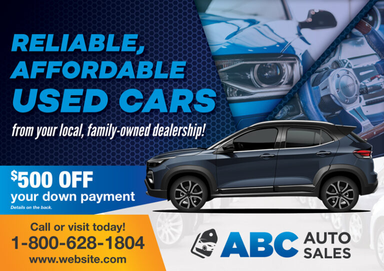 Auto Dealer Postcard Idea