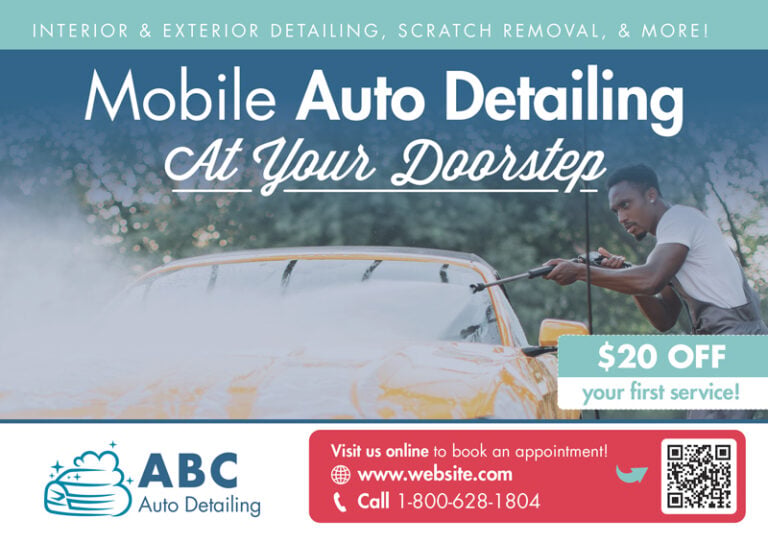 Auto Detailing And Car Wash Marketing Example