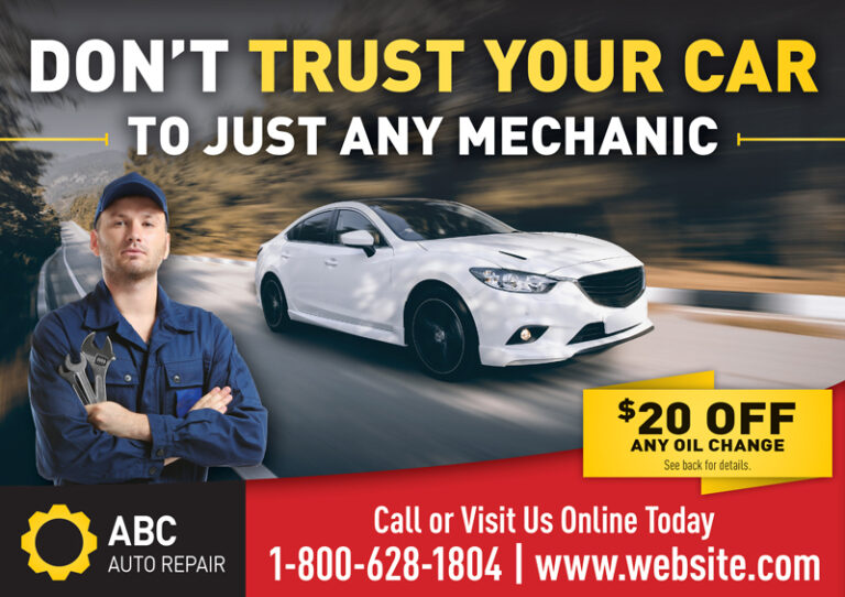 Auto Service Postcard