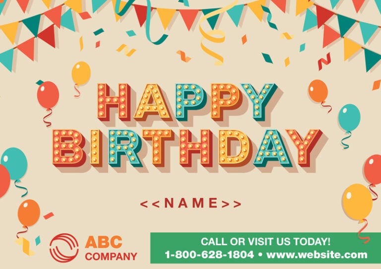 Birthday Marketing Postcard