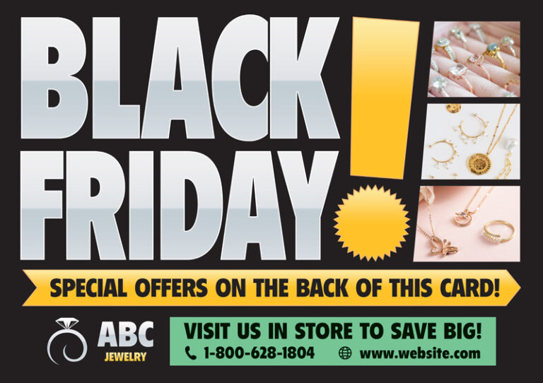 Black Friday Retail Postcard Sample