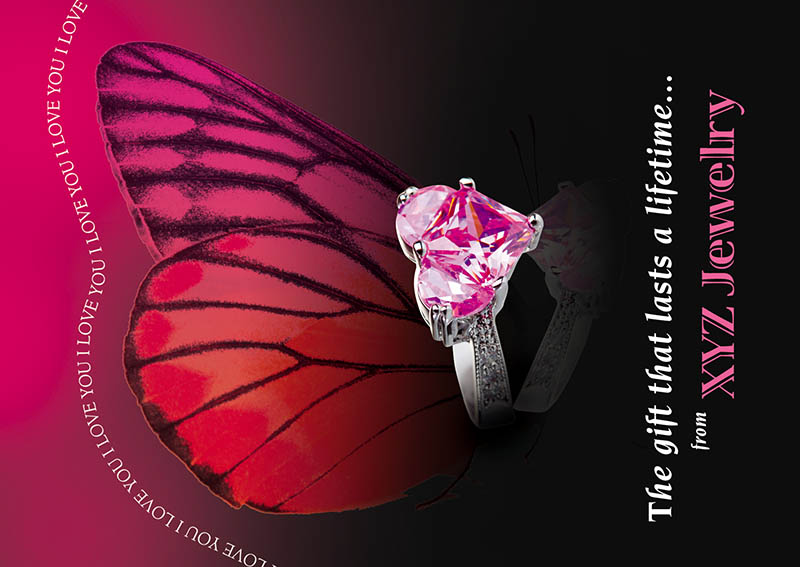 Butterfly Jewelry Post Card