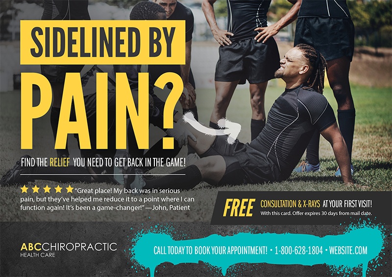 Chiropractic Direct Mail Postcard Example