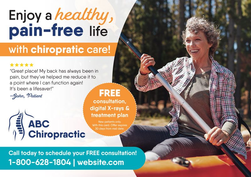 Chiropractic Marketing Postcard Sample