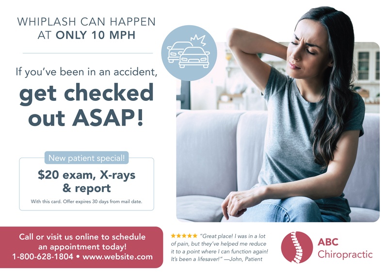 Chiropractic Sports Medicine Marketing Post Card