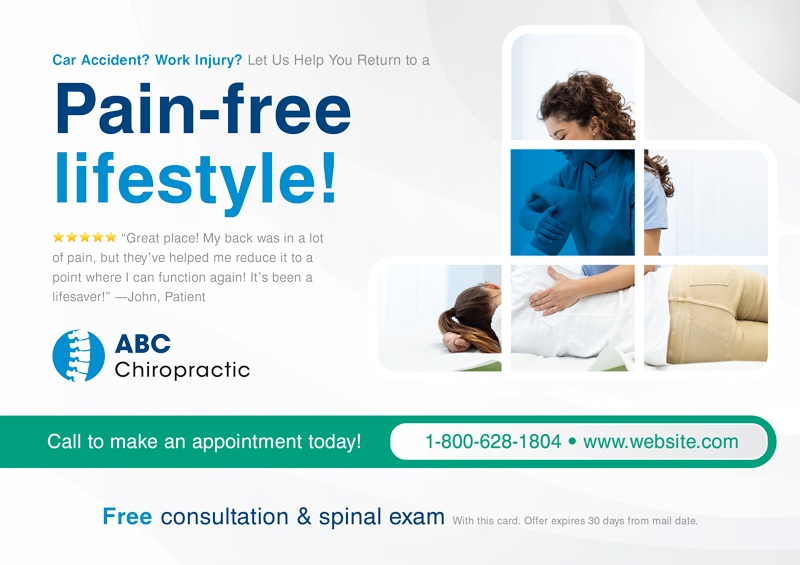 Chiropractor Ad Design Free Sample