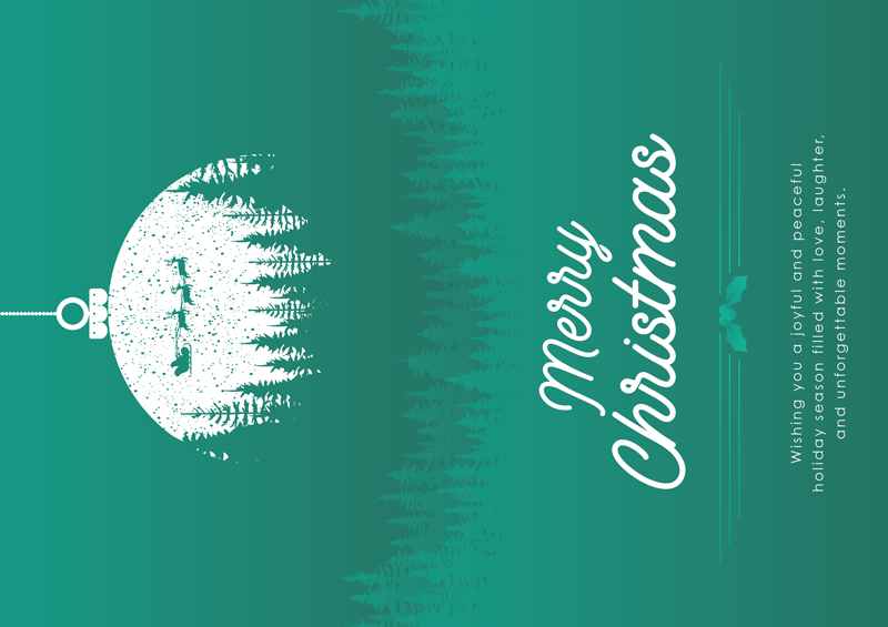 Holiday marketing postcard example